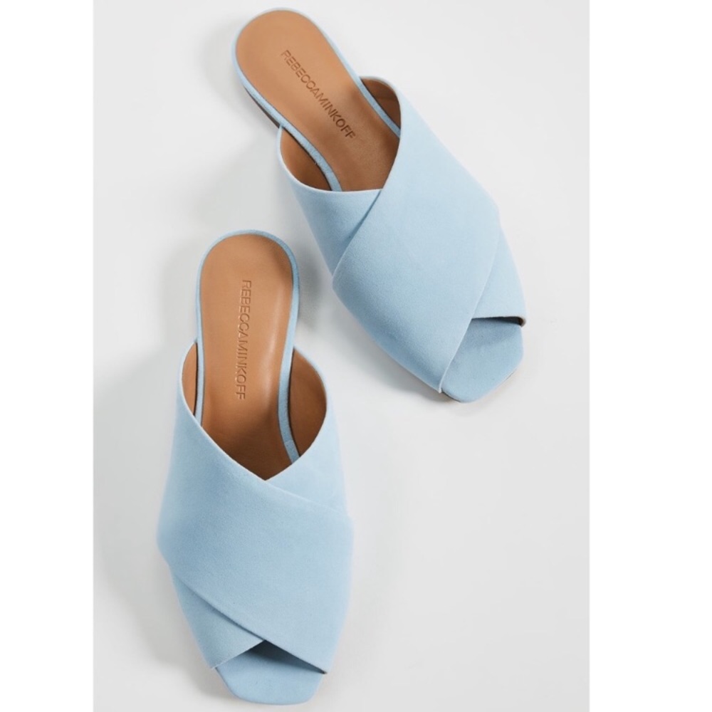 Rebecca Minkoff Anden Crisscross Slide Sandals Blue Size 8
